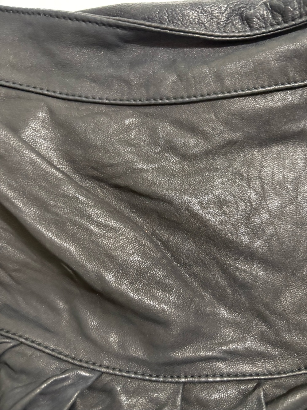 AllSaints Hitch Leather Mini Skirt • Black Mini Skirt - Picture 5 of 13